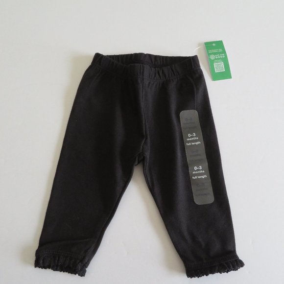 GAP Other - GAP Baby Organic Cotton Ruffle Leggings, Girl 0-3 months, Black - NWT